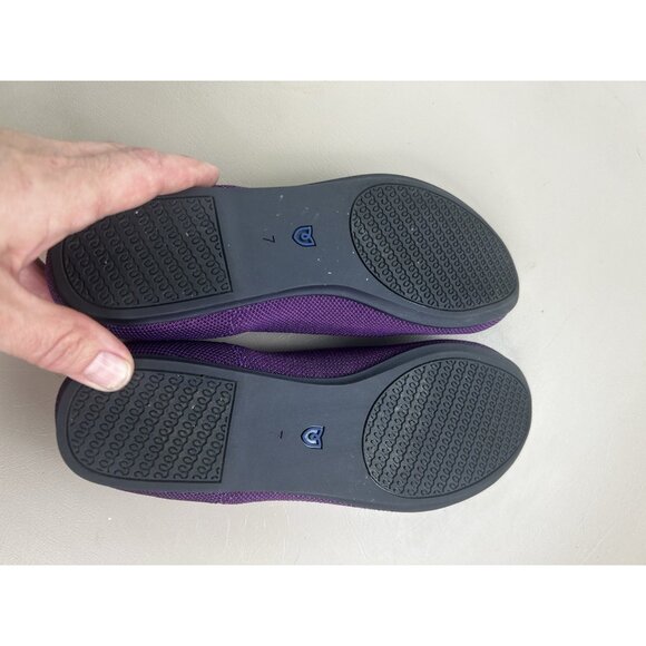 Rothy's The Flat Women's 7 Fig Purple Wine Knit Round Toe Ballet Shoes - Picture 12 of 14